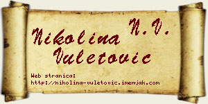 Nikolina Vuletović vizit kartica